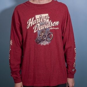 Harley Davidson Motorcycle’s XL men’s tee - red